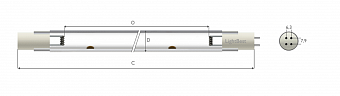 Лампа амальгамная LightBest ДБ 350 325W 3,2A